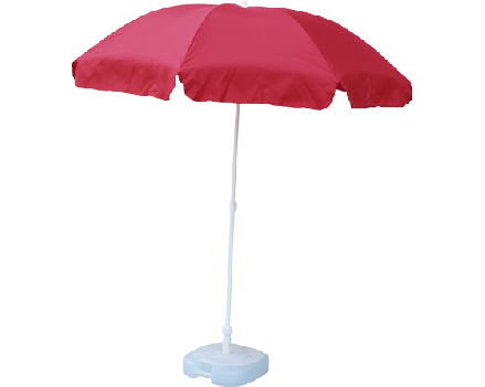 Зонт ПЭ-200/8 садовый с наклоном 2.0 м (22/25; 3.2), красный